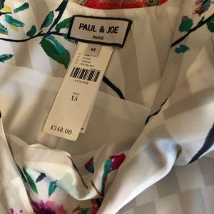 Paul& Joe White & Grey Floral Dress